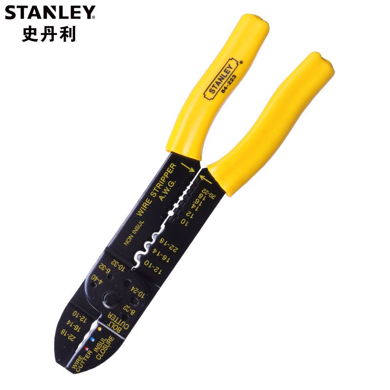 STANLEY史丹利 剥线压接钳