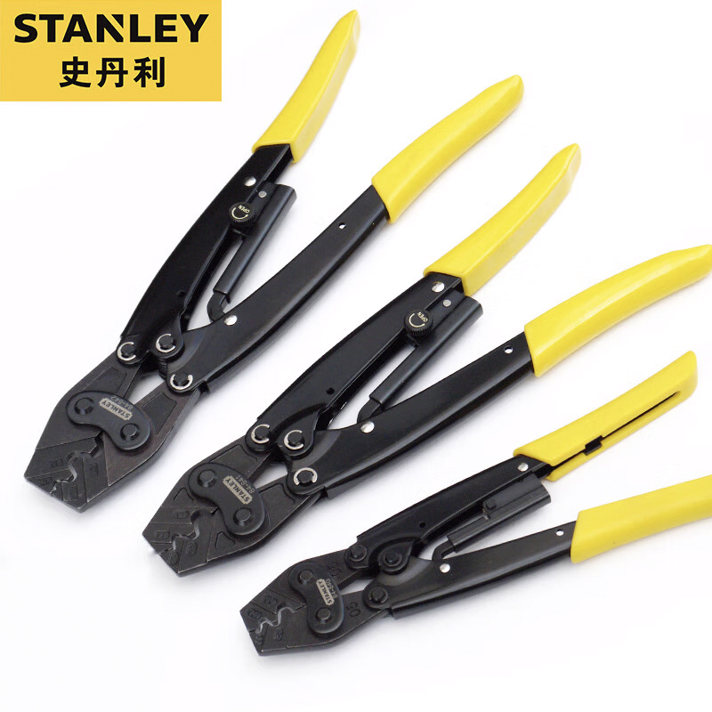 STANLEY史丹利 高碳钢防滑柄强力端子压接钳