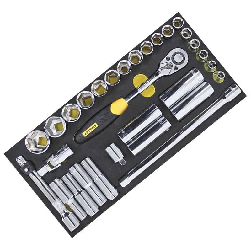 STANLEY史丹利 EVA工具托组套-30件1/2英寸系列套筒