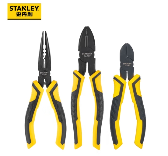STANLEY史丹利 工业级老虎钳高硬度尖嘴钳6，8寸斜嘴钳子工具