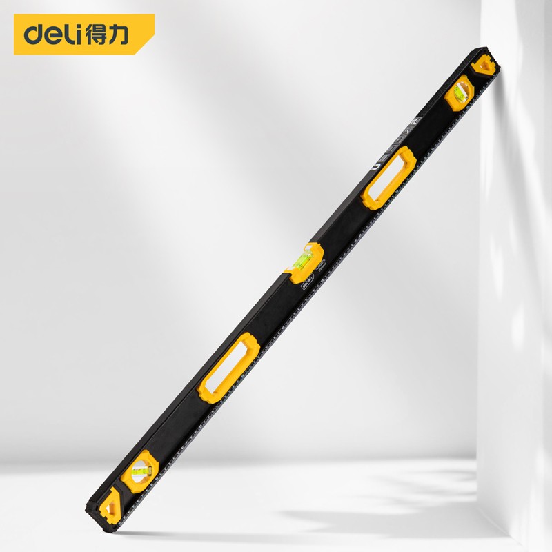 得力（deli） 强磁工字实心铝水平尺迷你测量尺