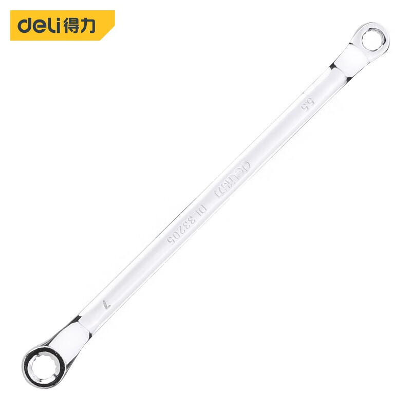 得力（deli） 家用双头梅花扳手铬钒钢