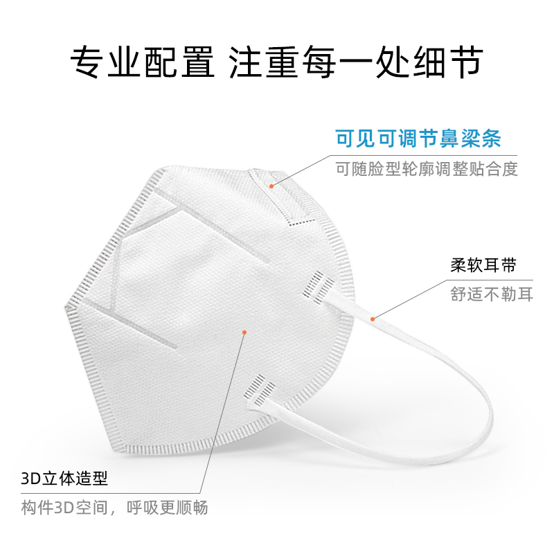 霍尼韦尔 H910 plus KN95 折叠式口罩 白色 耳带式