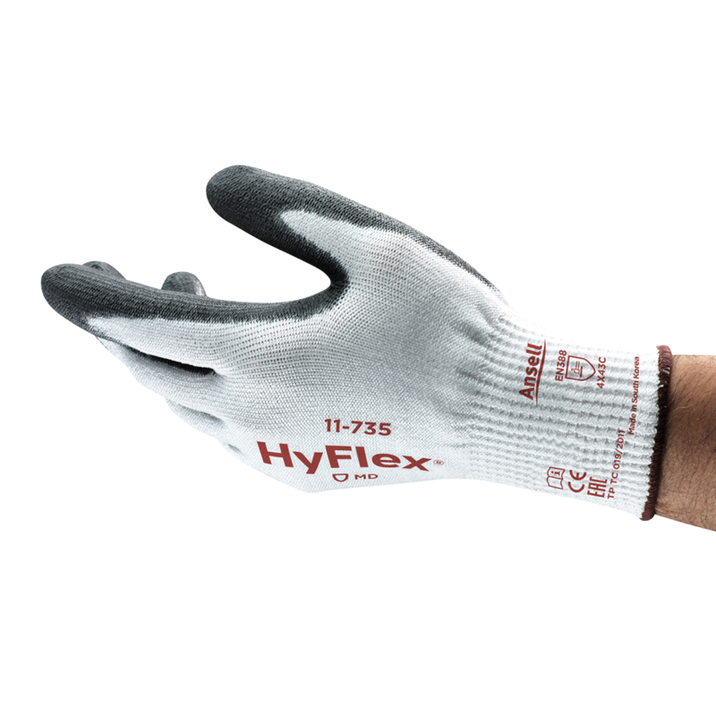 安思尔 HyFlex 手掌PU涂层5级防割手套 11735