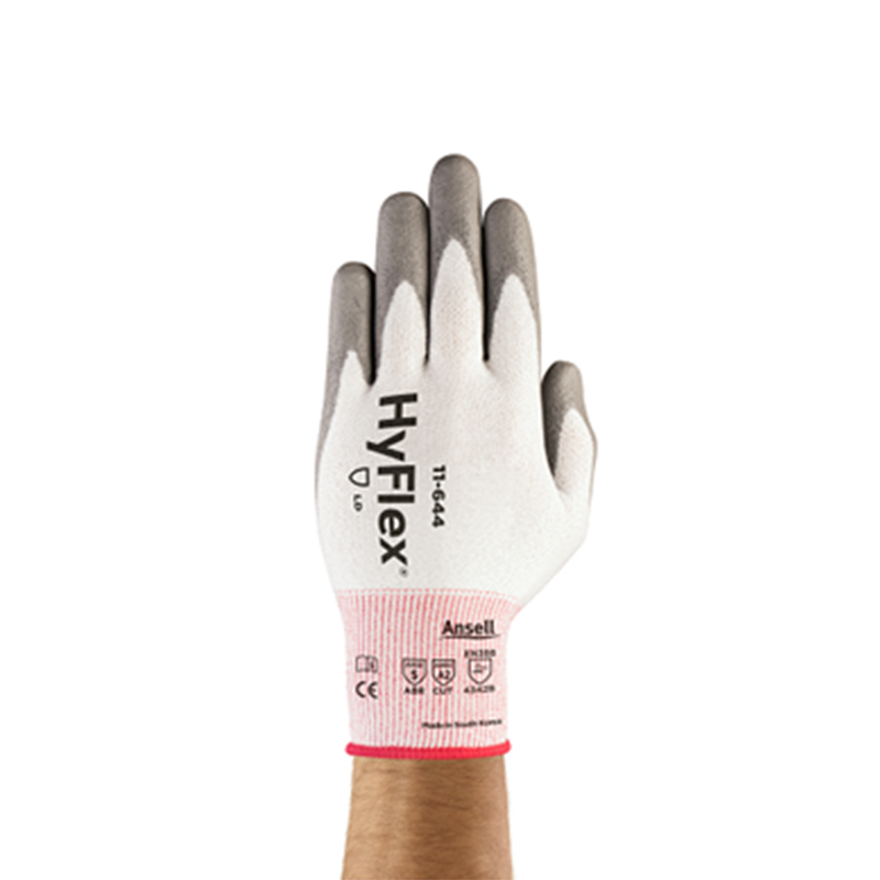 安思尔 HyFlex 掌部PU涂层B级防割手套 11644