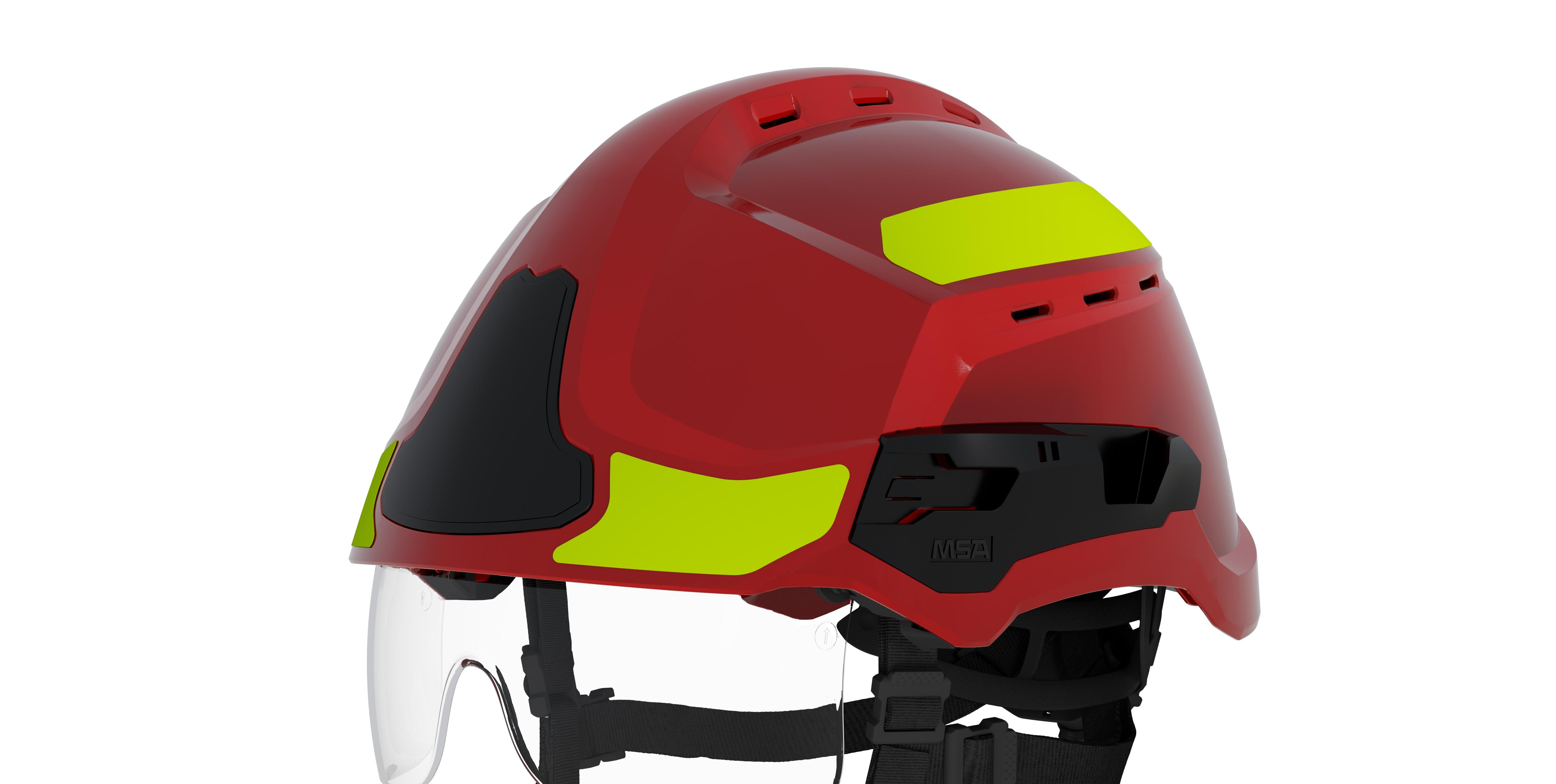 梅思安（MSA） 多用途救援头盔 F2XR 红色 透气孔 内面屏 10247378