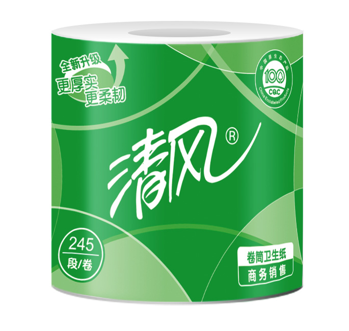 清风  3层平纹245段卷筒卫生纸