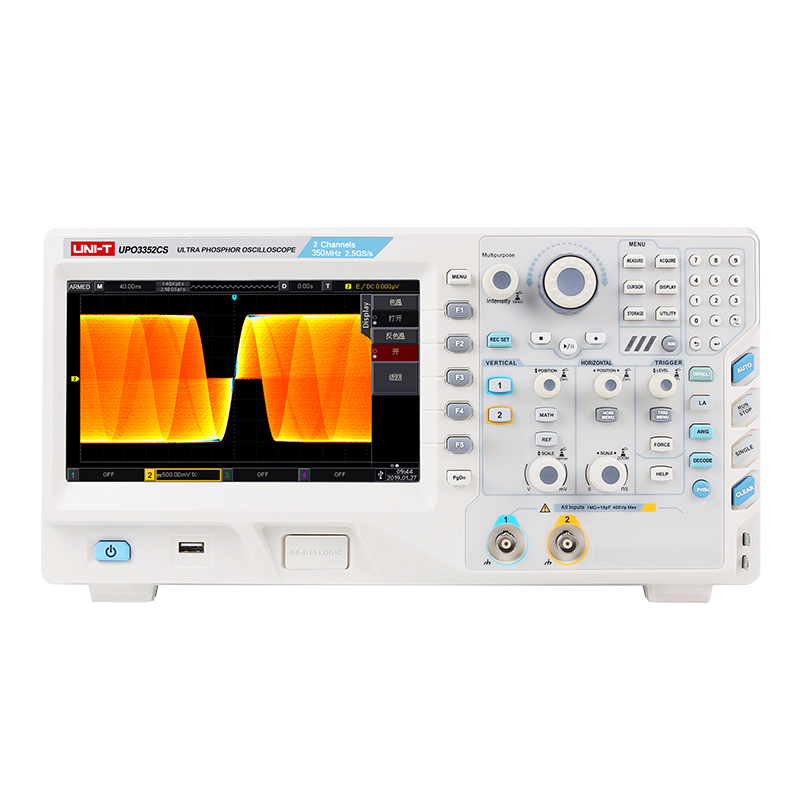 优利德（UNI-T） 数字荧光示波器8英寸触摸LCD 每通道70Mpts