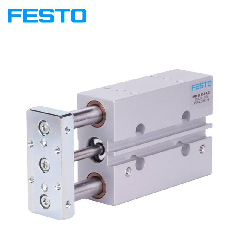 费斯托（FESTO） DFM系列双作用带导杆气缸DFM-20附磁石附垫缓冲