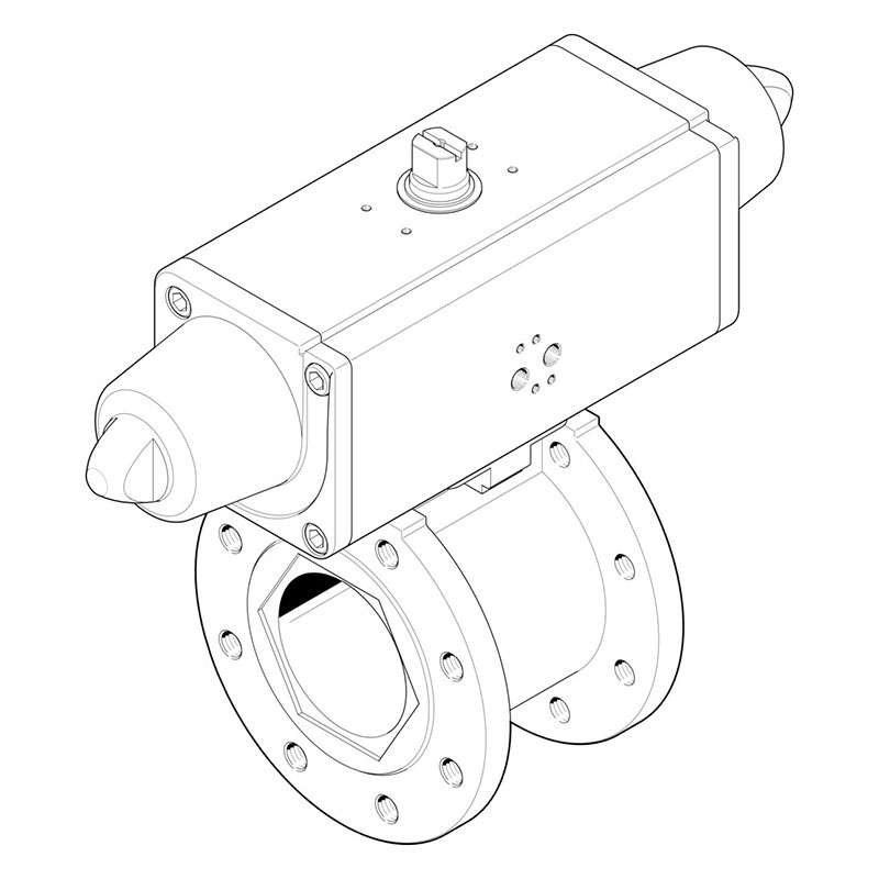 费斯托（FESTO） 球阀驱动单元 VZBC-80-FF-16-22-F07-V4V4T-PS180-R-90-4-C