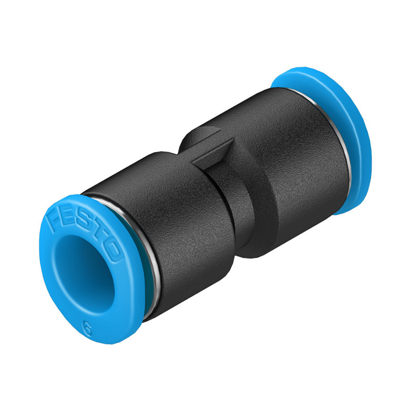 费斯托（FESTO） 快插接头 QSM-6 黄铜镀镍+塑料接头 快插接口6mm 快插接口6mm