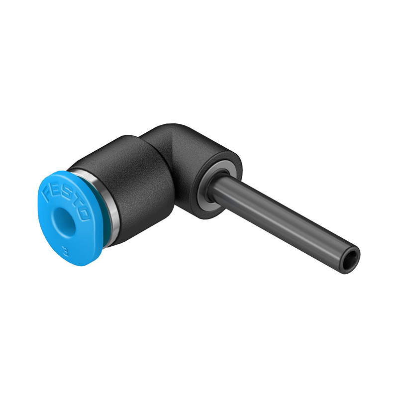 费斯托（FESTO） L型快插接头 QSML-3H 黄铜镀镍+塑料接头 快插接口3mm-快插接口3mm