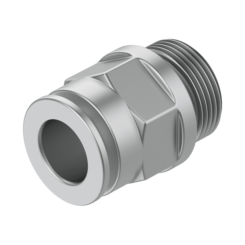 费斯托（FESTO） 快插接头 NPQH-D-G14-Q8-P10 黄铜镀镍接头 快插接口8mm 外螺纹G1/4