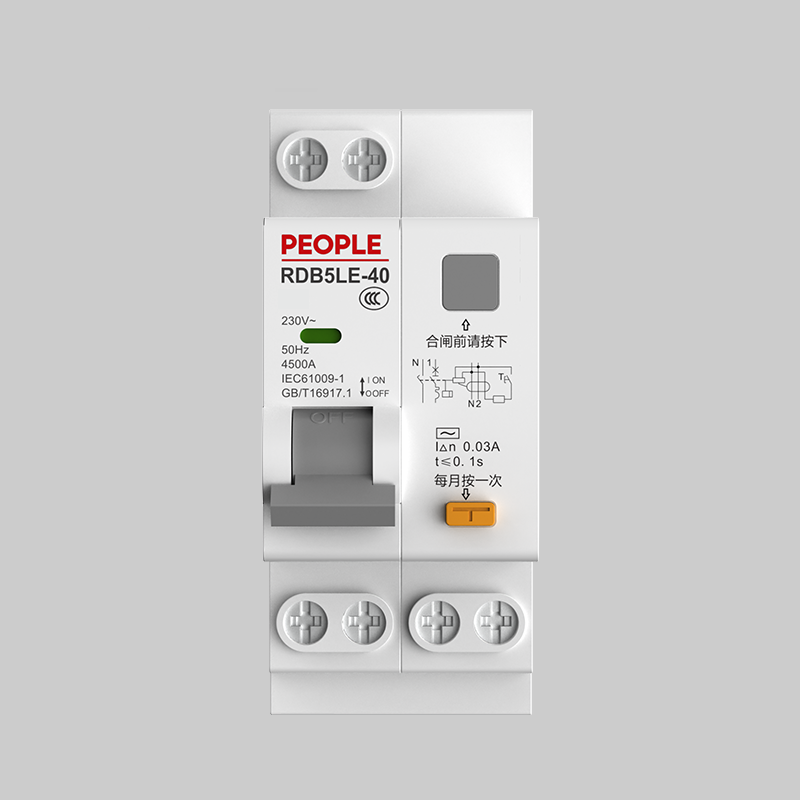 人民电器（PEOPLE） 小型漏电断路器 RDB5LE-40 C40 1P+N